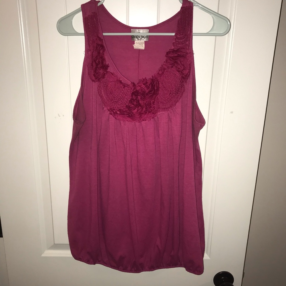 Caren Sport Pink Sleeveless Top